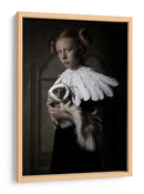 Retrato de una chica pelirroja y una mofeta - Carola Kayen-Mouthaan | Cuadro decorativo de Canvas Lab