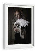 Retrato de una chica pelirroja y una mofeta - Carola Kayen-Mouthaan | Cuadro decorativo de Canvas Lab