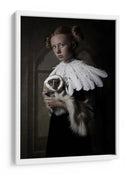 Retrato de una chica pelirroja y una mofeta - Carola Kayen-Mouthaan | Cuadro decorativo de Canvas Lab