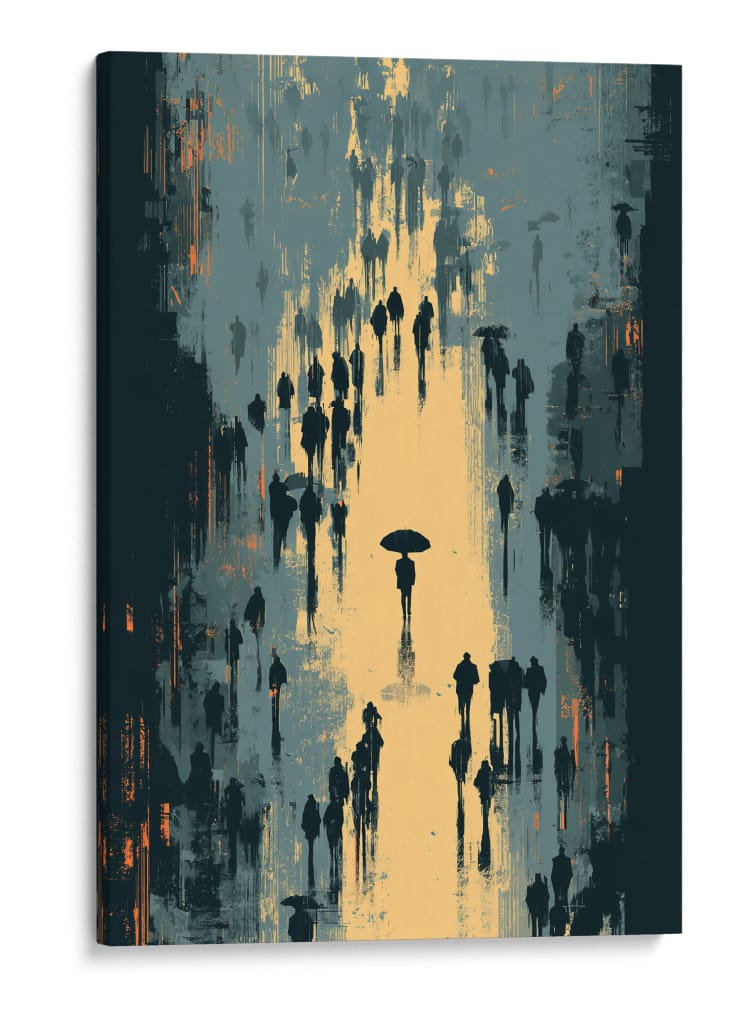 Caminata nocturna con lluvia - DIEGO D L | Cuadro decorativo de Canvas Lab