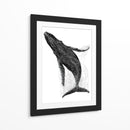 Ballena en líneas negras - DIEGO D L | Cuadro decorativo de Canvas Lab
