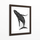 Ballena en líneas negras - DIEGO D L | Cuadro decorativo de Canvas Lab
