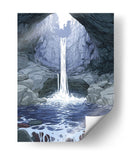 Caverna con cascada - DIEGO D L | Cuadro decorativo de Canvas Lab