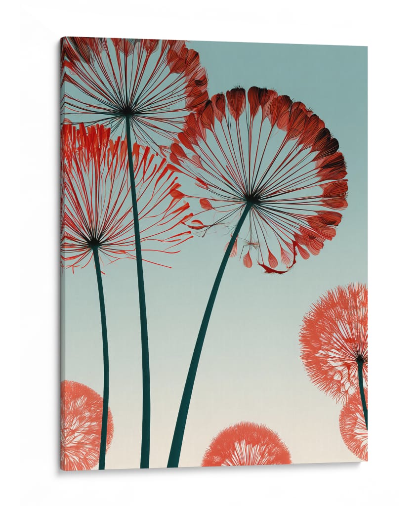 Dientes de león rojos - DIEGO D L | Cuadro decorativo de Canvas Lab