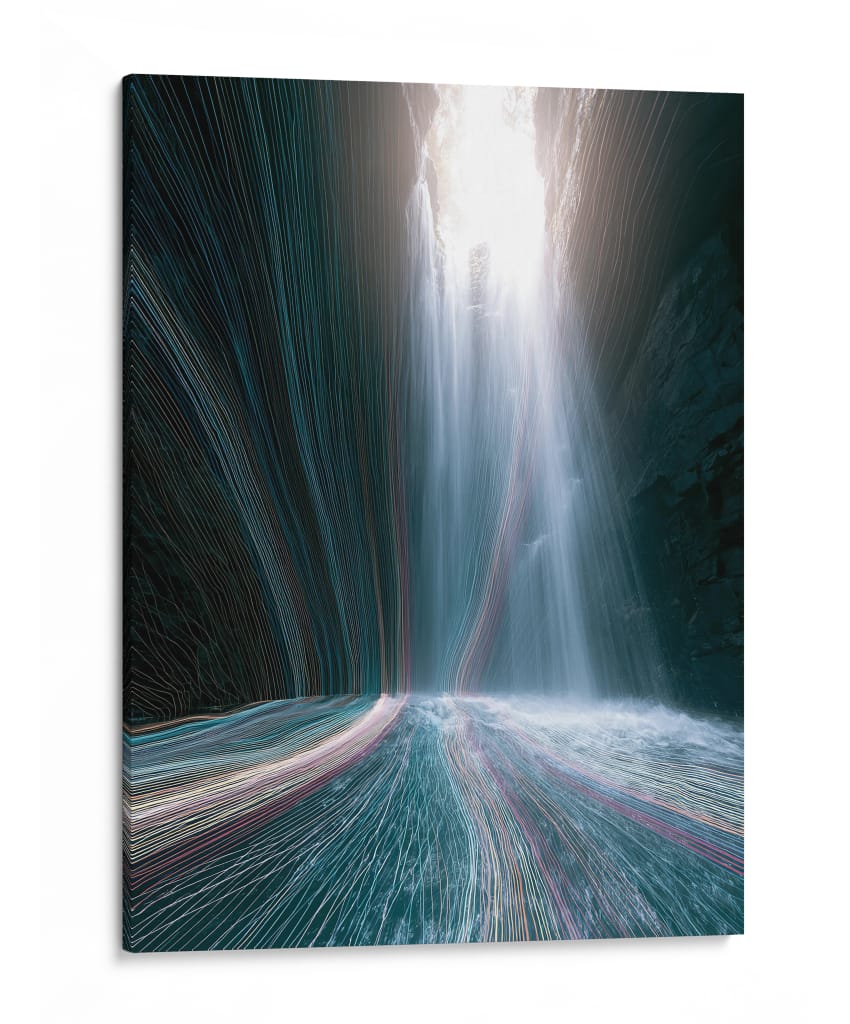 Cascadas de lineas - DIEGO D L | Cuadro decorativo de Canvas Lab