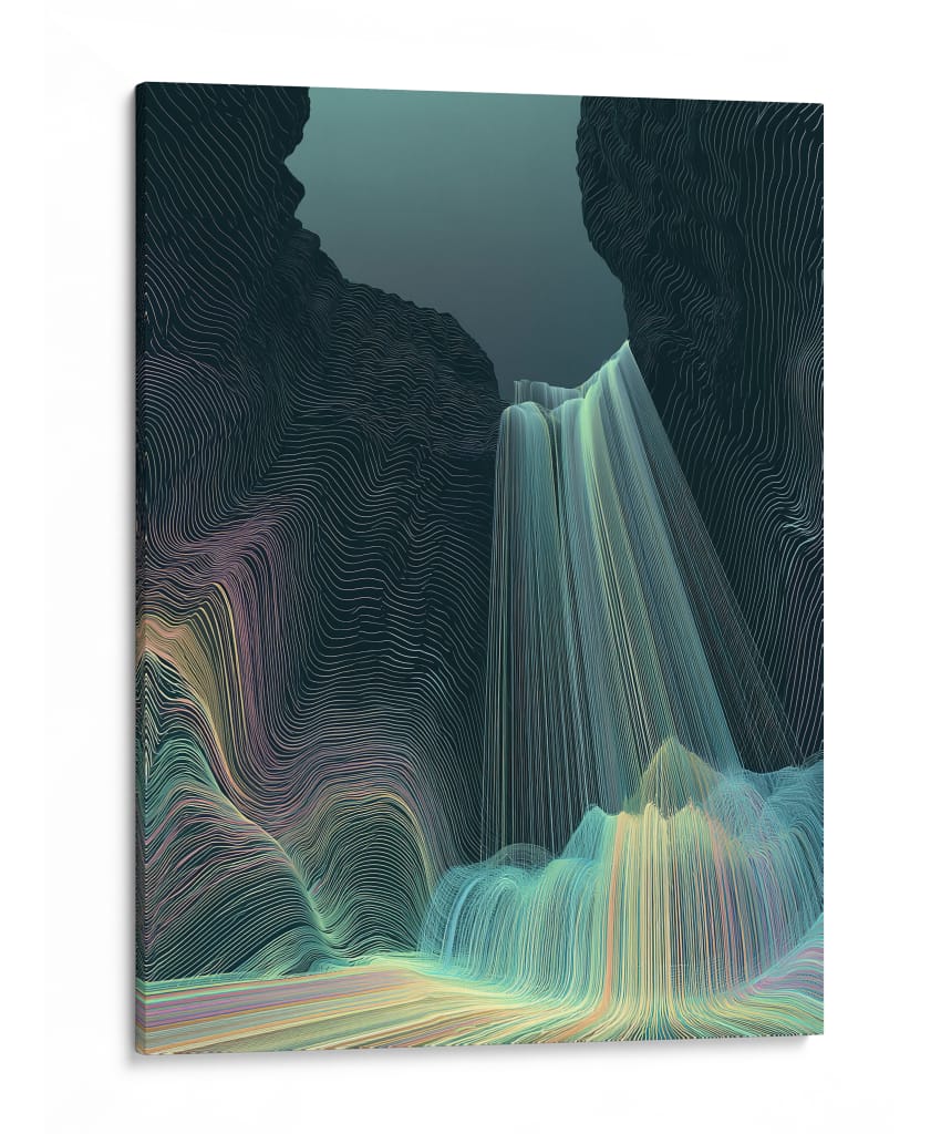 Cascadas de líneas de colores - DIEGO D L | Cuadro decorativo de Canvas Lab