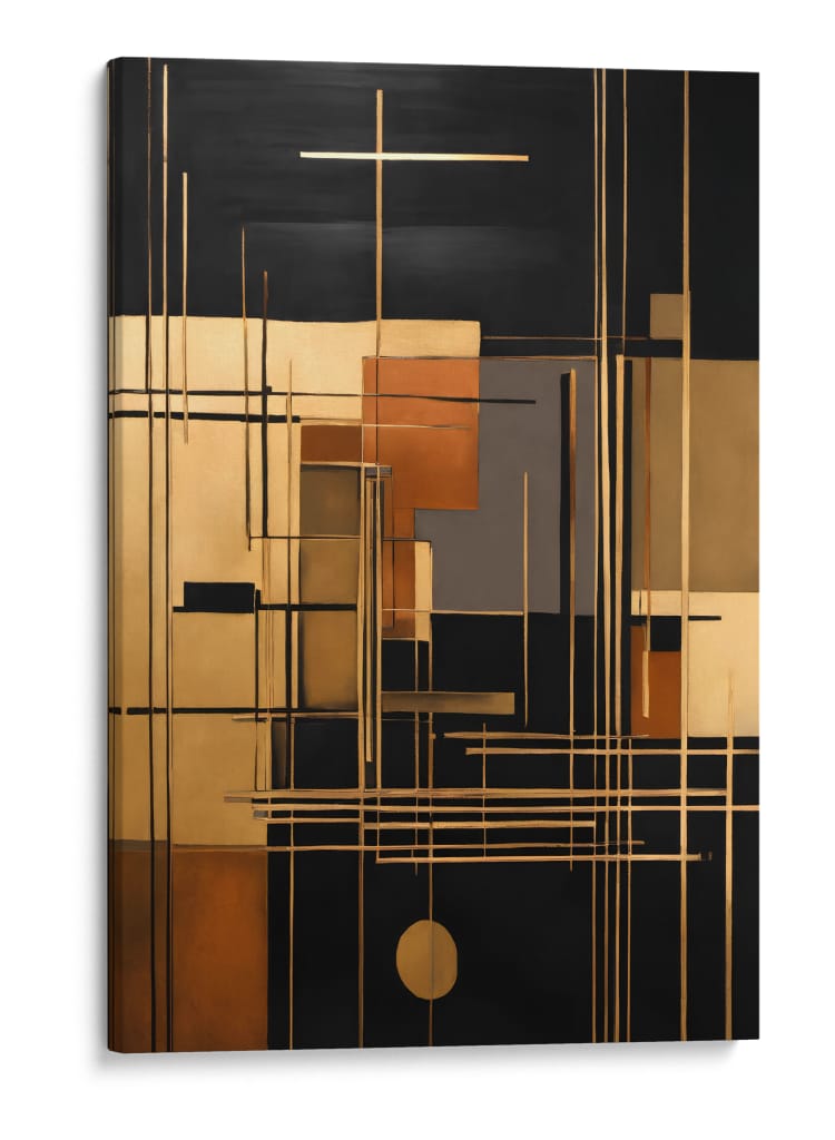 Formas Doradas Realistas - DEA Digital Esoteric Art | Cuadro decorativo de Canvas Lab