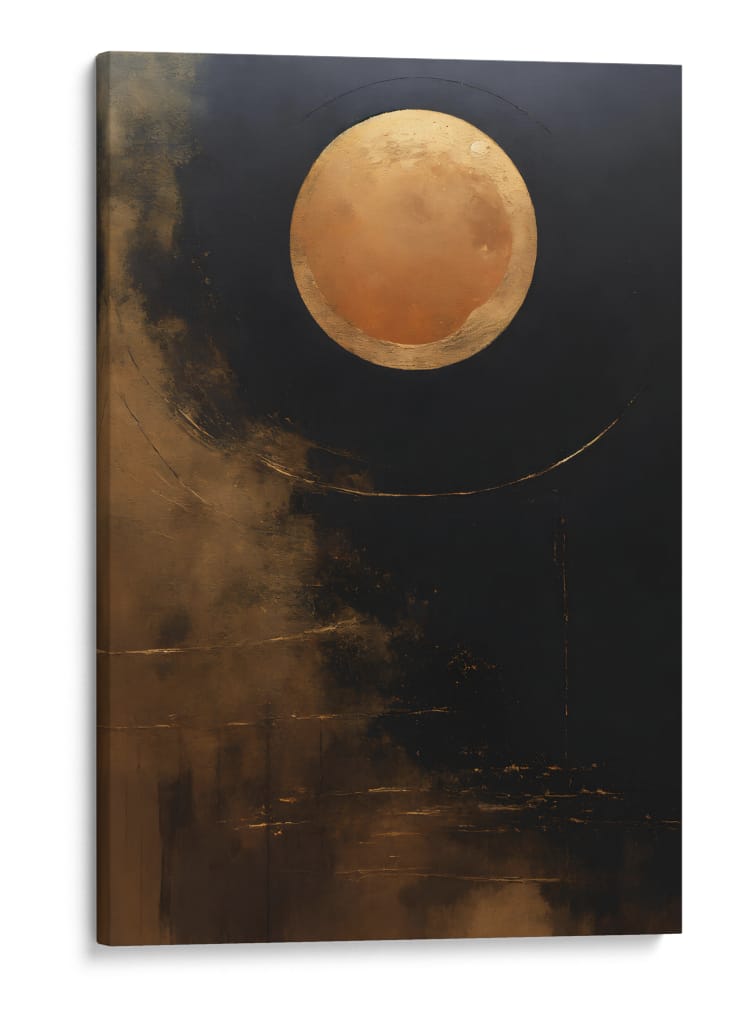 Astro Dorado Sobre el Mar - DEA Digital Esoteric Art | Cuadro decorativo de Canvas Lab