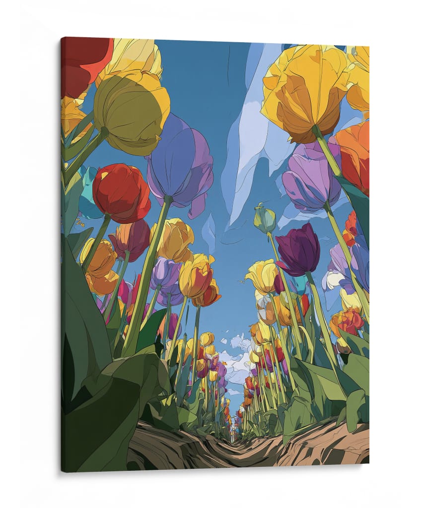 Surcos de tulipanes - DIEGO D L | Cuadro decorativo de Canvas Lab