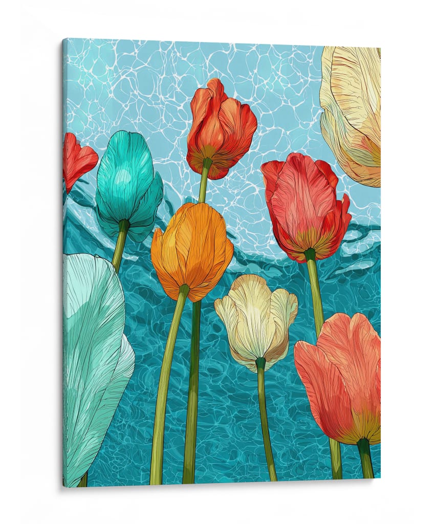 Flores acuáticas - DIEGO D L | Cuadro decorativo de Canvas Lab