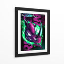 Furia de Neón Rinoceronte - Puffy Design | Cuadro decorativo de Canvas Lab