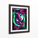 Furia de Neón Rinoceronte - Puffy Design | Cuadro decorativo de Canvas Lab