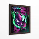 Furia de Neón Rinoceronte - Puffy Design | Cuadro decorativo de Canvas Lab