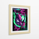 Furia de Neón Rinoceronte - Puffy Design | Cuadro decorativo de Canvas Lab