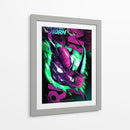 Furia de Neón Rinoceronte - Puffy Design | Cuadro decorativo de Canvas Lab