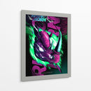 Furia de Neón Rinoceronte - Puffy Design | Cuadro decorativo de Canvas Lab