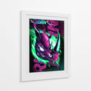 Furia de Neón Rinoceronte - Puffy Design | Cuadro decorativo de Canvas Lab