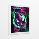 Furia de Neón Rinoceronte - Puffy Design | Cuadro decorativo de Canvas Lab