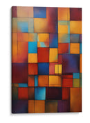 Vitral Azul y Naranja - DEA Digital Esoteric Art | Cuadro decorativo de Canvas Lab