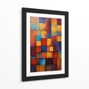 Vitral Azul y Naranja - DEA Digital Esoteric Art | Cuadro decorativo de Canvas Lab