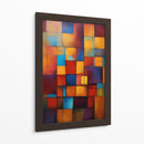 Vitral Azul y Naranja - DEA Digital Esoteric Art | Cuadro decorativo de Canvas Lab
