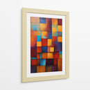 Vitral Azul y Naranja - DEA Digital Esoteric Art | Cuadro decorativo de Canvas Lab