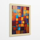 Vitral Azul y Naranja - DEA Digital Esoteric Art | Cuadro decorativo de Canvas Lab