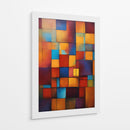 Vitral Azul y Naranja - DEA Digital Esoteric Art | Cuadro decorativo de Canvas Lab