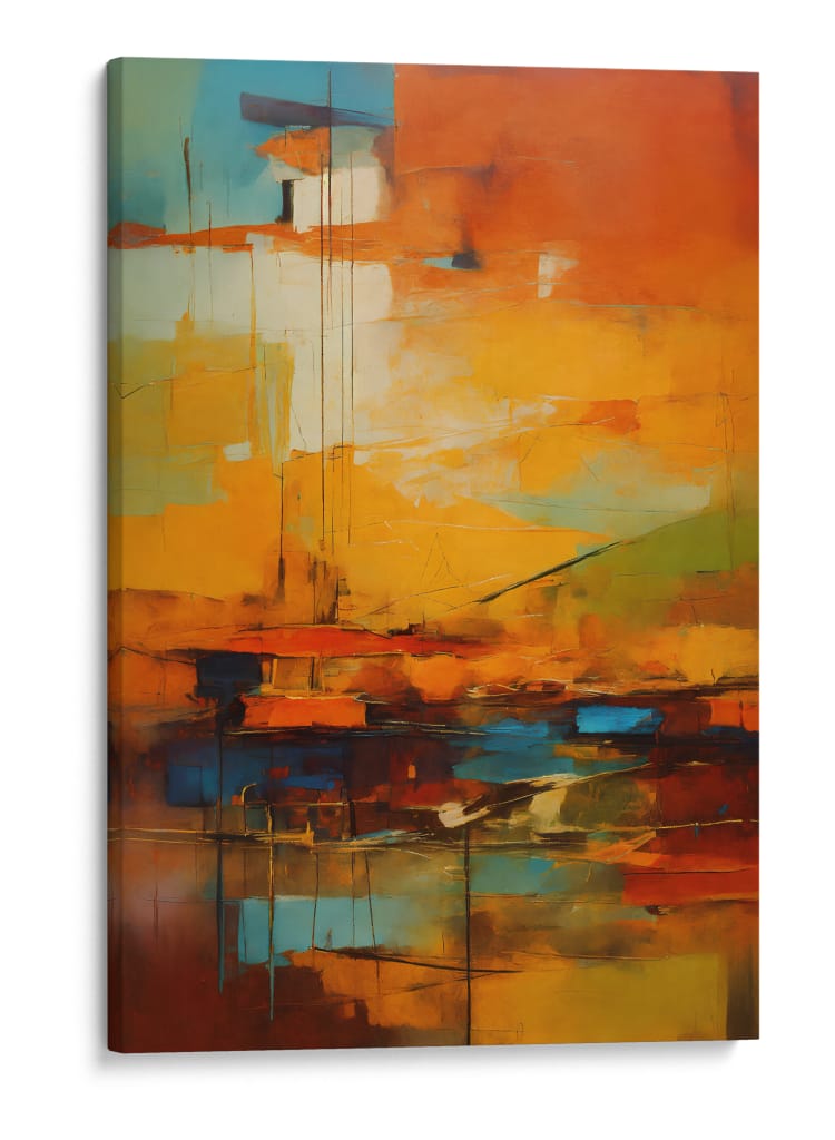 Lava Naranja y Azul - DEA Digital Esoteric Art | Cuadro decorativo de Canvas Lab