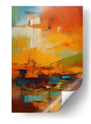 Lava Naranja y Azul - DEA Digital Esoteric Art | Cuadro decorativo de Canvas Lab