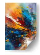Evento Abstracto Azul y Naranja - DEA Digital Esoteric Art | Cuadro decorativo de Canvas Lab