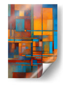 Ensamble Naranja y Azul - DEA Digital Esoteric Art | Cuadro decorativo de Canvas Lab