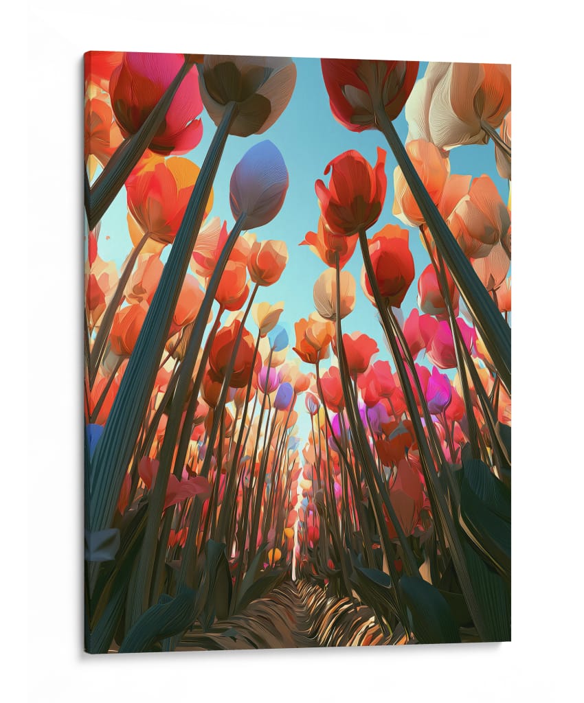Plano contrapicado de flores - DIEGO D L | Cuadro decorativo de Canvas Lab
