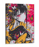 Geisha Carmesí - Puffy Design | Cuadro decorativo de Canvas Lab