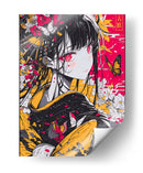 Geisha Carmesí - Puffy Design | Cuadro decorativo de Canvas Lab