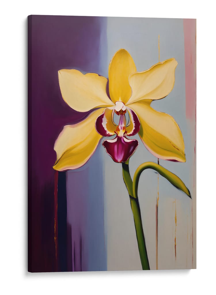Flor Abstracta Amarilla - DEA Digital Esoteric Art | Cuadro decorativo de Canvas Lab