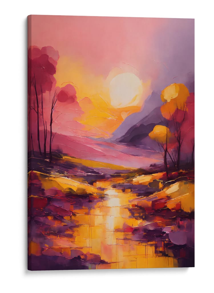 Paisaje Amarillo y Violeta - DEA Digital Esoteric Art | Cuadro decorativo de Canvas Lab