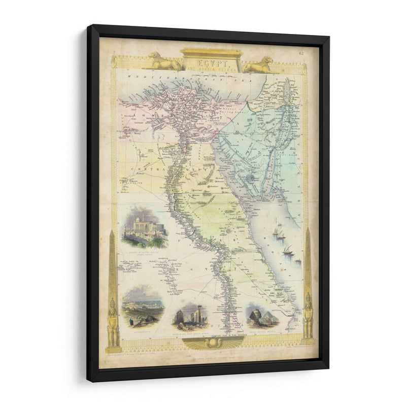 Mapa De La Vendimia De Egipto - J. Rapkin | Cuadro decorativo de Canvas Lab