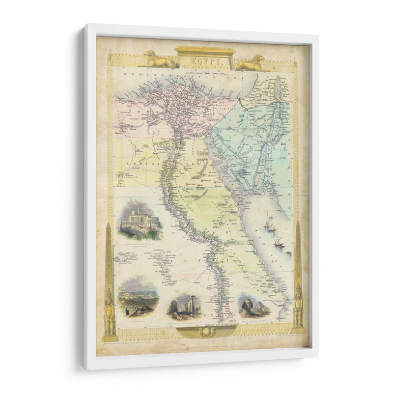 Mapa De La Vendimia De Egipto - J. Rapkin | Cuadro decorativo de Canvas Lab