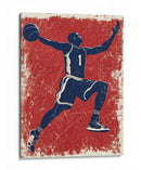 Baloncesto Salto Rojo - Fluidys Studio | Cuadro decorativo de Canvas Lab