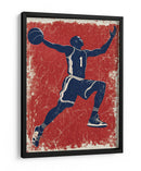 Baloncesto Salto Rojo - Fluidys Studio | Cuadro decorativo de Canvas Lab
