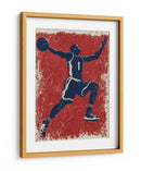 Baloncesto Salto Rojo - Fluidys Studio | Cuadro decorativo de Canvas Lab