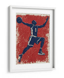 Baloncesto Salto Rojo - Fluidys Studio | Cuadro decorativo de Canvas Lab