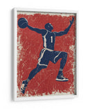 Baloncesto Salto Rojo - Fluidys Studio | Cuadro decorativo de Canvas Lab