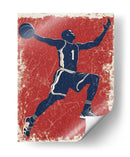 Baloncesto Salto Rojo - Fluidys Studio | Cuadro decorativo de Canvas Lab