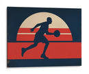 Baloncesto retro al atardecer - Fluidys Studio IV | Cuadro decorativo de Canvas Lab