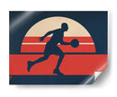 Baloncesto retro al atardecer - Fluidys Studio IV | Cuadro decorativo de Canvas Lab