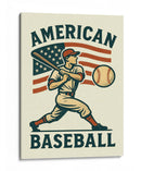 American Baseball Player - Fluidys Studio IV | Cuadro decorativo de Canvas Lab