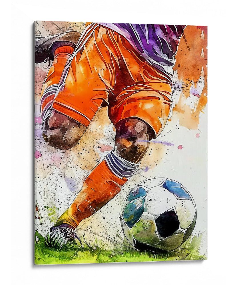 Acción futbolística dinámica - Justyna Jaszke | Cuadro decorativo de Canvas Lab