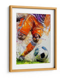 Acción futbolística dinámica - Justyna Jaszke | Cuadro decorativo de Canvas Lab